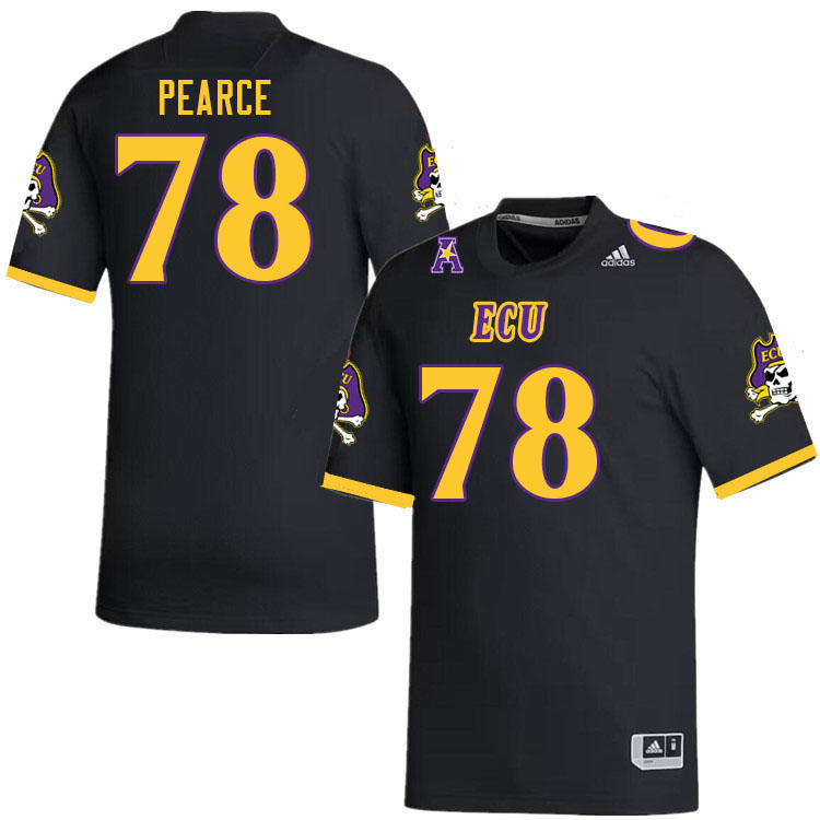 Men #78 Richard Pearce ECU Pirates 2023 College Football Jerseys Stitched-Black